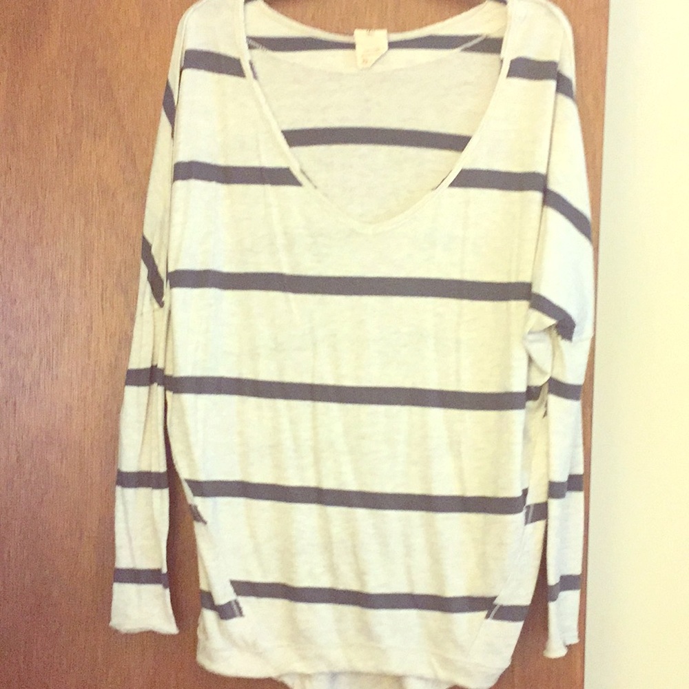 Free People long sleeve striped thermal